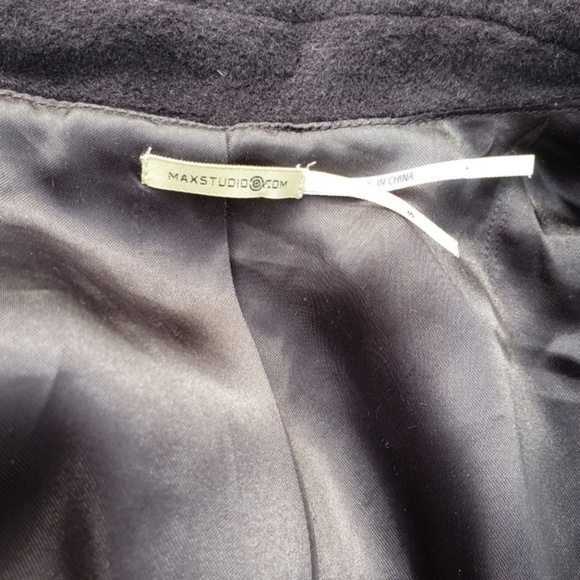 Max Studio Angora/Wool 2-Button Blazer Black Sz S - Picture 5 of 7